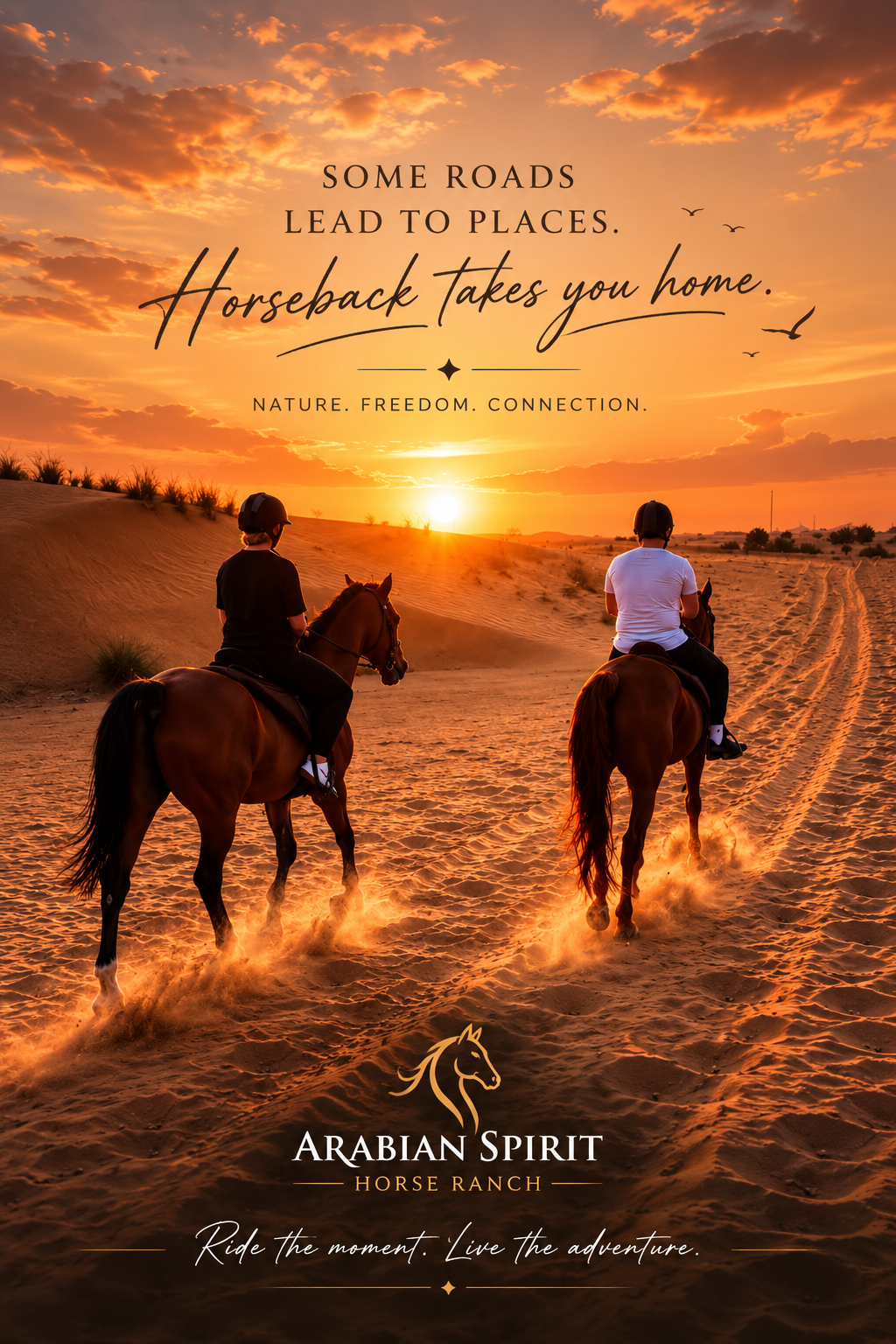 Some roads lead to places. Horseback takes you home.